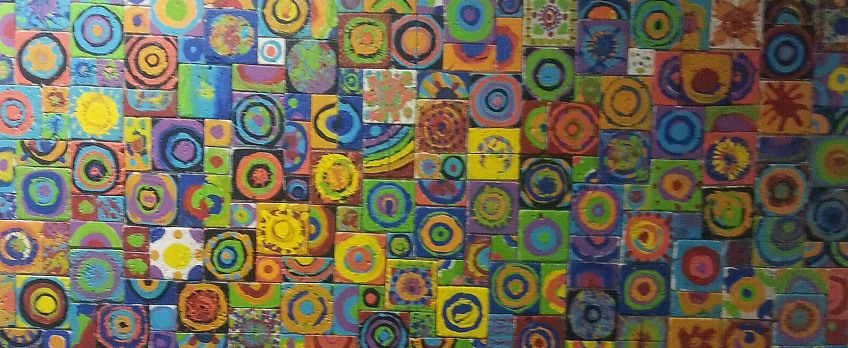 3'x6' Kandinsky Mosaic Mural